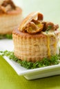 Vol-au-vents filled with mushroom