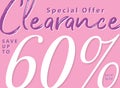 Vol. 5.2 Clearance Sale 60 percent heading design for banner or