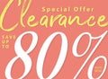 Vol. 5.2 Clearance Sale 80 percent heading design for banner or