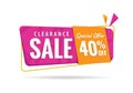 Vol. 2 Clearance Sale pink orange 40 percent heading design for