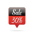 Vol.6 Sale sign set remind box black & red 30 percent heading de