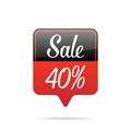 Vol.6 Sale sign set remind box black & red 40 percent heading de
