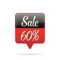 Vol.6 Sale sign set remind box black & red 60 percent heading de