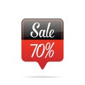 Vol.6 Sale sign set remind box black & red 70 percent heading de