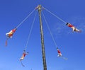 The Voladores, or flyers performance, Mexico