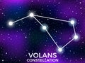Volans constellation. Starry night sky. Cluster of stars and galaxies. Deep space. Vector Royalty Free Stock Photo