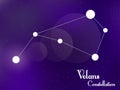 Volans constellation. Starry night sky. Cluster of stars, galaxy. Deep space. Vector illustration Royalty Free Stock Photo