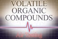 Volatile organic compounds VOCs indoor pollutant Air Testing with graph - concept image Royalty Free Stock Photo