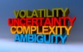 volatility uncertainty complexity ambiguity on blue