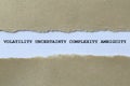 volatility uncertainty complexity ambiguity on white paper