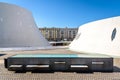 The Volcan cultural center and the Oscar Niemeyer library in Le Havre, France