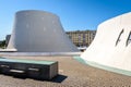 The Volcan cultural center and the Oscar Niemeyer library in Le Havre, France