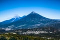 Volcan Fuego erupts a cloud of ash and smoke near Antigua, Guatemala. Royalty Free Stock Photo