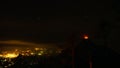 Volcan Fuego erupts at night, seen from Volcan Acatenango in Guatemala.