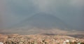 Volcan Misti with Arequipa city below