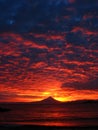 Volcan Osorno at dawn Royalty Free Stock Photo