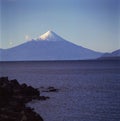 Osorno volcano and Llanquihue lake, Puerto Varas, Llanquihue province, Los Lagos, Chile Royalty Free Stock Photo