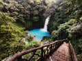 Volcan tenorio national park waterfall. La fortuna, Costa Rica