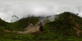 Volcanic activity in the mountains. Philippines, Mindanao. 360-Degree view.