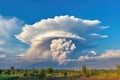 Volcanic Ash Cloud Rising High Into The Sky