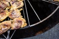 Volcanic barbecue in the El Diablo Restaurant. Timanfaya National Park on Lanzarote island, Spain. Royalty Free Stock Photo