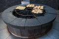 Volcanic barbecue, Parque Nacional de Timanfaya, Lanzarote, Spain Royalty Free Stock Photo