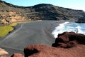 Volcanic beach Royalty Free Stock Photo