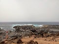 Volcanic cliffs in Lanzarote