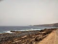 Volcanic cliffs in Lanzarote