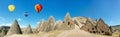 Volcanic cliffs near monastery Selime, Cappadocia, Anatolia, Turkey