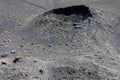 Volcanic crater in Fire mountains inside Timanfaya National Park, Lanzarote, Canary Islands