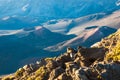 Volcanic crater at Haleakala National Park on the island of Maui, Hawaii. Royalty Free Stock Photo