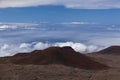 Volcanic crater at mauna Kea summit Royalty Free Stock Photo