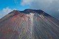 The volcanic crater of Mt.Ngauruhoe (Mt.Doom) of Tongariro national park, World Heritage Sites of New Zealand. Royalty Free Stock Photo