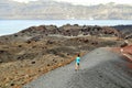 The volcanic crater of Nea Kameni