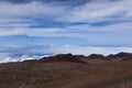 Volcanic craters above the clouds Royalty Free Stock Photo