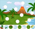 Volcanic eruption. Complete the puzzle and find the missing part