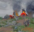 Volcanic eruption in the Cretaceous