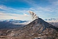 Volcanic eruption in Kamchatka,pyroclastic flow Royalty Free Stock Photo