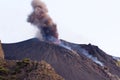 Volcanic eruption, Stromboli Royalty Free Stock Photo