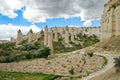 Hilly landscape - Goreme, Cappadocia - landmark attraction in Turkey Royalty Free Stock Photo