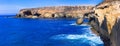 Volcanic Fuerteventura island - natural cave formations in Ajuy. Canary islands Royalty Free Stock Photo