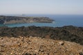 Volcanic ground of Santorini island, Greece