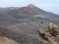 Volcanic hill in Lanzarote, Canary Islands Royalty Free Stock Photo