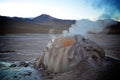 Volcanic hotsprings and geysers at the `El Tatio Geysers`. Atacama desert, Calama, Chile Royalty Free Stock Photo