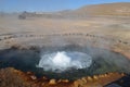 Volcanic hotsprings and geysers at the `El Tatio Geysers`. Atacama desert, Calama, Chile Royalty Free Stock Photo