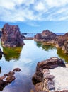 Volcanic island of Madeira and rocks