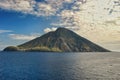 Volcanic island Stromboli Royalty Free Stock Photo