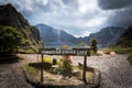 Volcanic lake in the crater Royalty Free Stock Photo