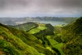 Volcanic lake Sete cidades in Sao Miguel island